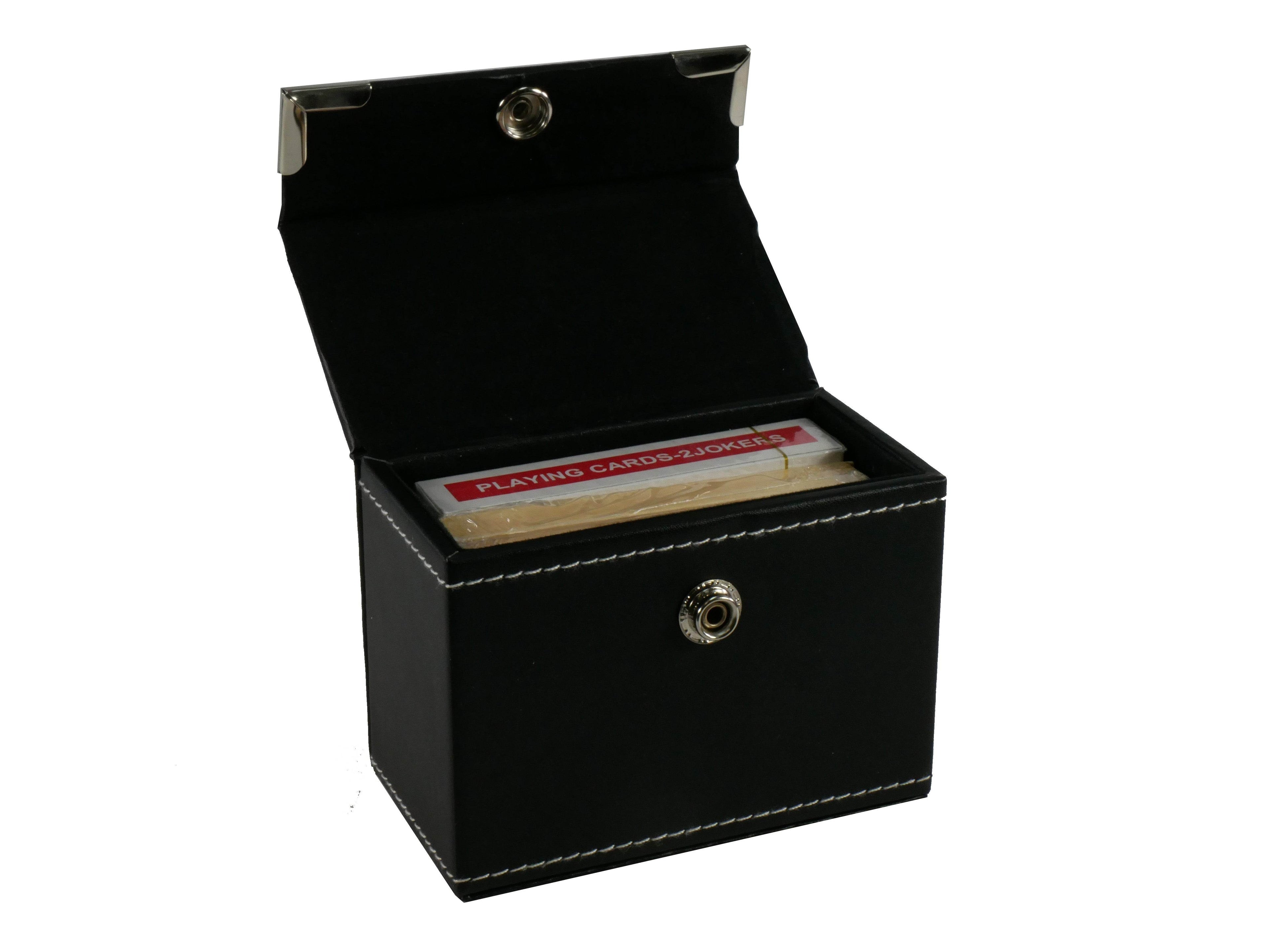 Cribbage Set - 2 Player Travel Folding Wood Cribbage Set-Snap Case and cards - 