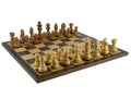 Chess Set - Sheesham/Boxwood German Knight on Ebony/Maple Chess Board - 