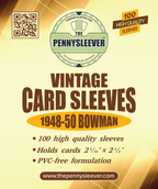 Vintage Card Sleeves 1948-50 Bowman (100 count)