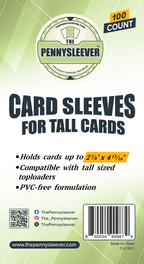 Card Sleeves for Tall Cards (100 count)