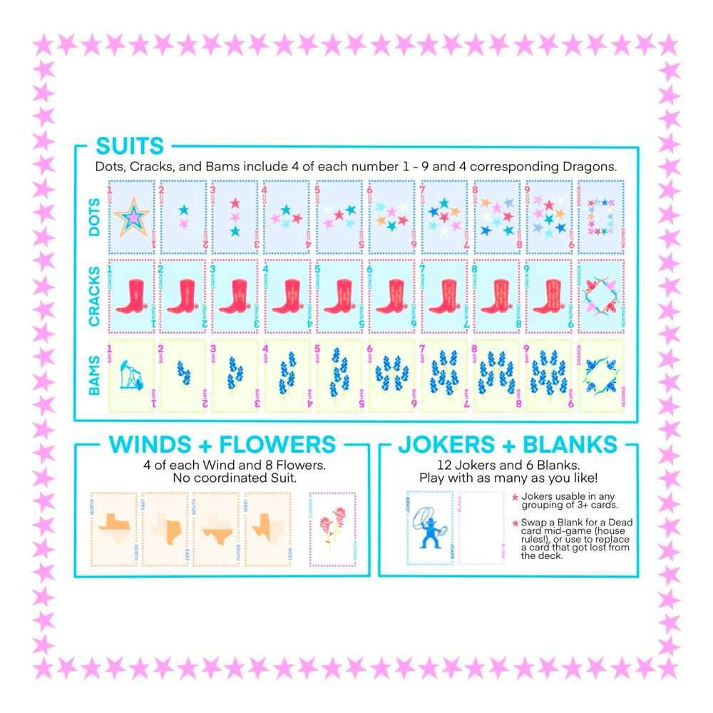 Play Away Mahjong Cards: Texas Edition - Deck