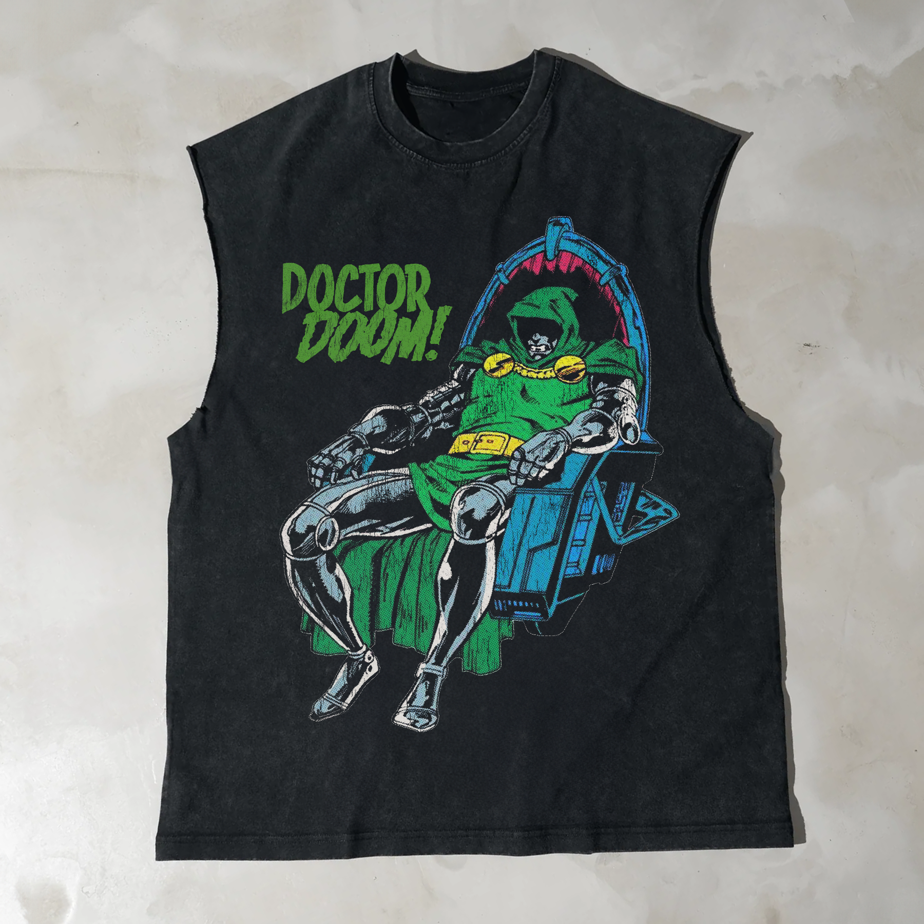 Dr. Doom' Cut-Off Black Tee