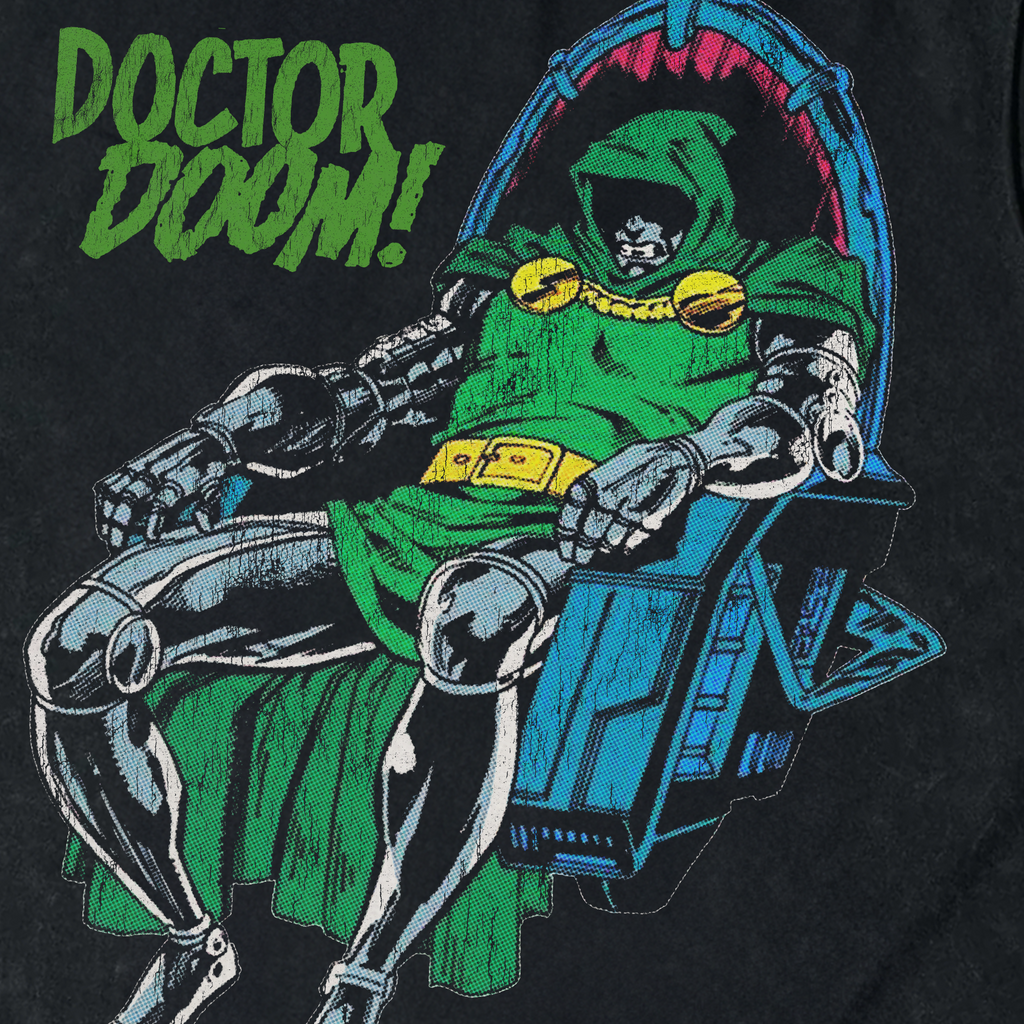 Dr. Doom' Cut-Off Black Tee