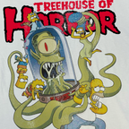 Tree House Of Terror' Cut-Off White Tee