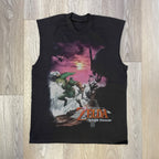 Zelda 'Twilight Princess' Cut-Off Black T-Shirt