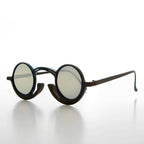 Funky Round Unique Steampunk Sunglasses - Pepe - Tortoise / Orange Mirror