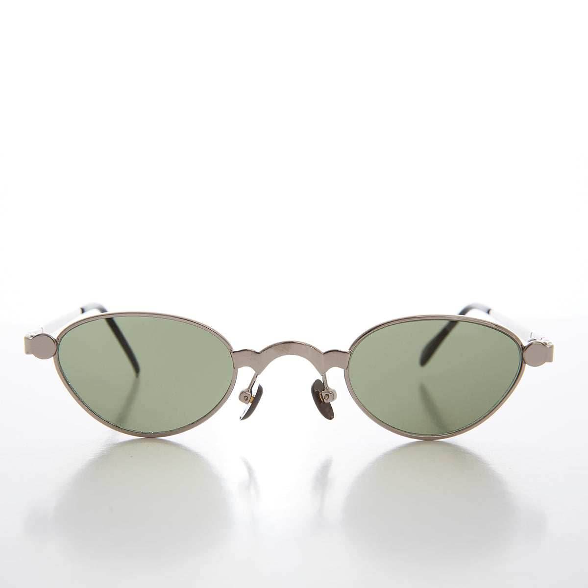 Unique 90s Steampunk Sunglass Unisex Futuristic - Petar - Silver
