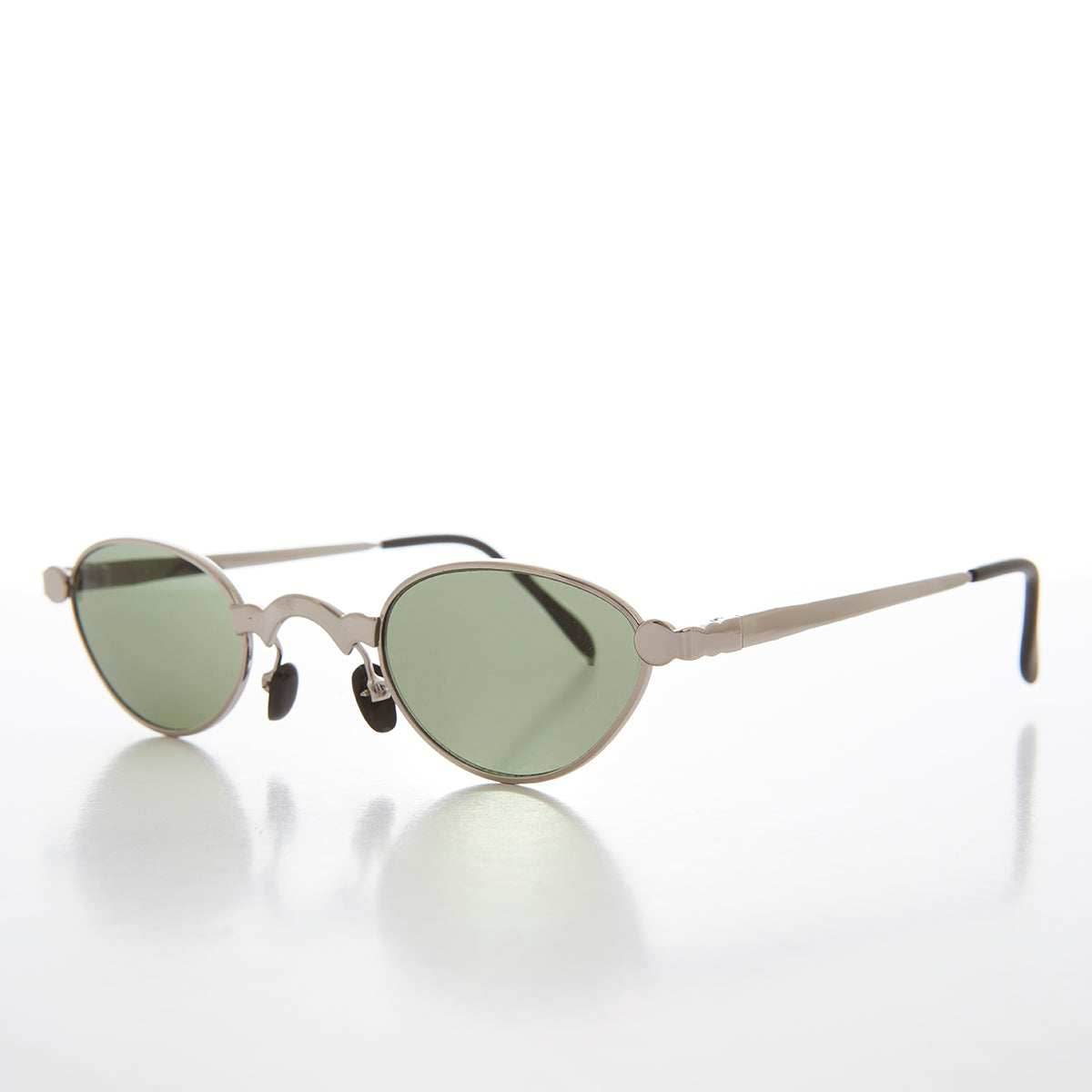 Unique 90s Steampunk Sunglass Unisex Futuristic - Petar - Silver