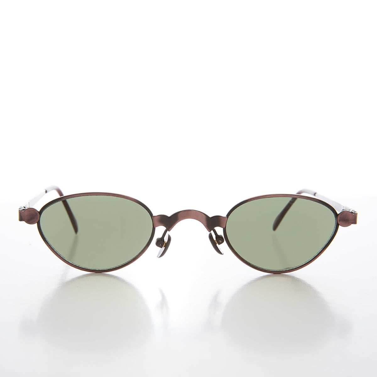 Unique 90s Steampunk Sunglass Unisex Futuristic - Petar - Copper