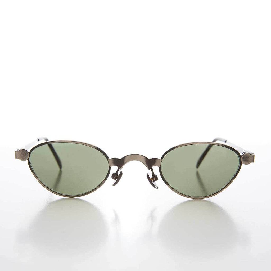 Unique 90s Steampunk Sunglass Unisex Futuristic - Petar - Gunmetal