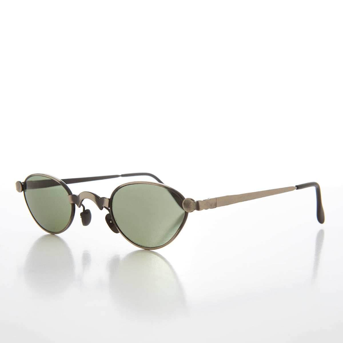 Unique 90s Steampunk Sunglass Unisex Futuristic - Petar - Silver