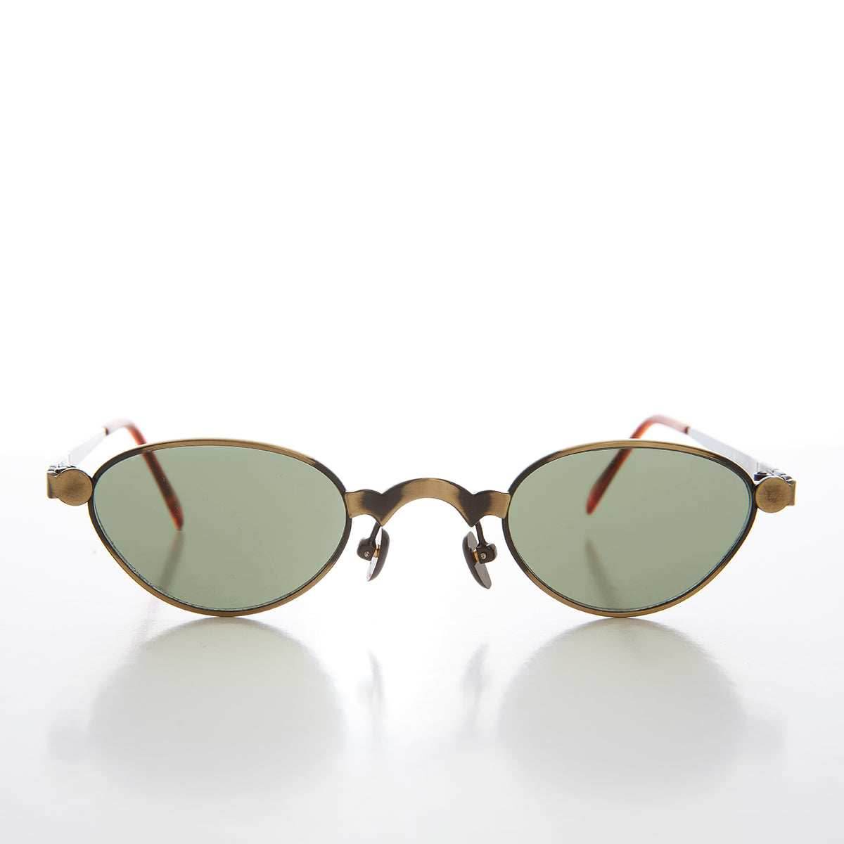 Unique 90s Steampunk Sunglass Unisex Futuristic - Petar - Bronze