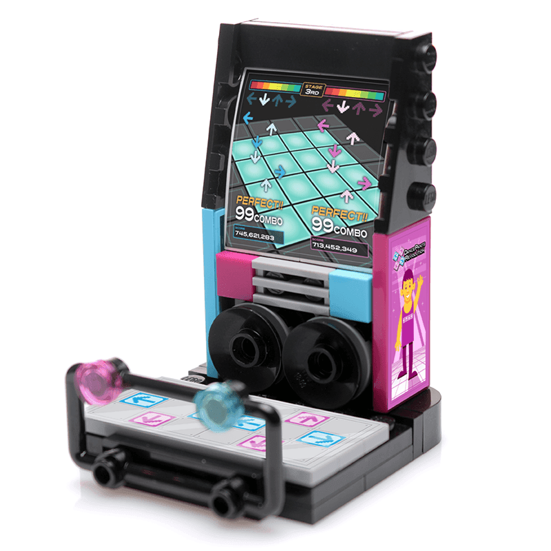 Arcade Dance Machine Minifig Building Set made using LEGO parts - B3 Customs - 