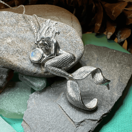 Moonstone Mermaid Necklace - 