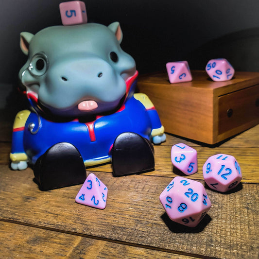 Cotton Candy - 7 Piece DnD Dice Set | Acrylic RPG Gaming Dice - 