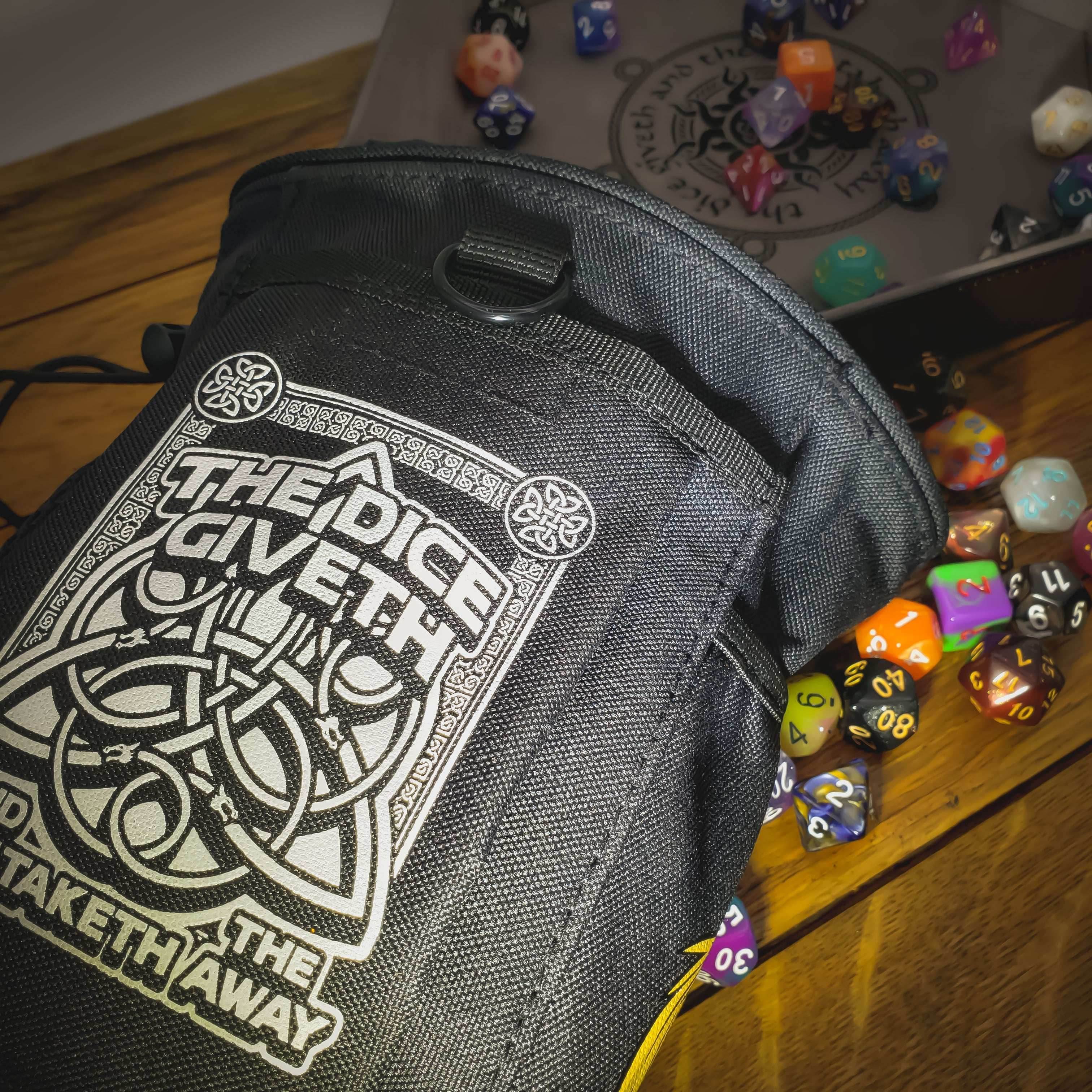 Dice Giveth and Taketh Deluxe Dice Bag - Light Brown