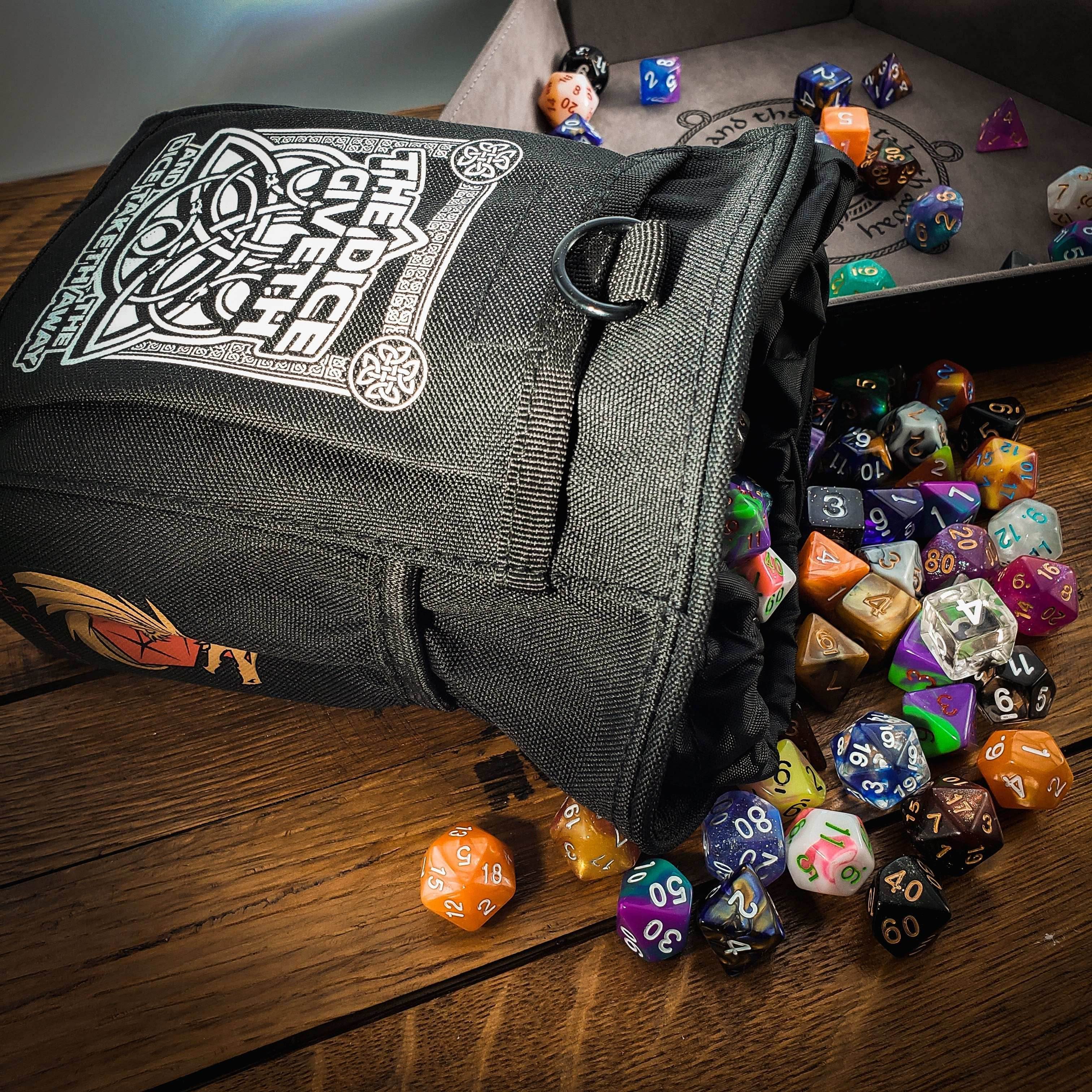 Dice Giveth and Taketh Deluxe Dice Bag - Black