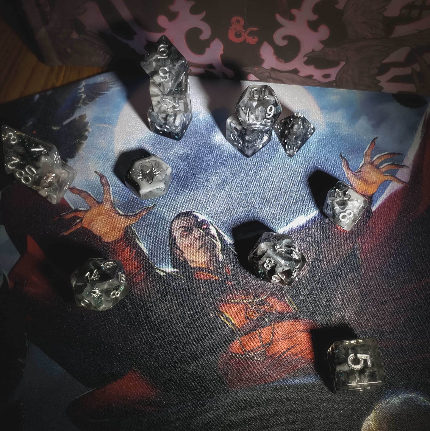 Misty Step - 14 Piece DnD Dice Set | Acrylic RPG Gaming Dice - 