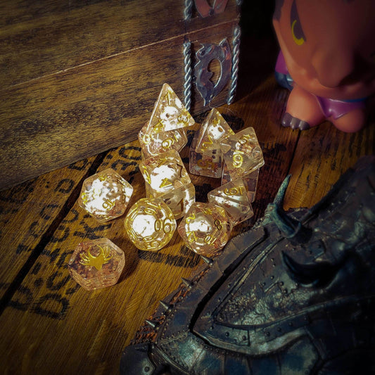 Swashbuckler - 14 Piece DnD Dice Set | Acrylic RPG Gaming Dice - 