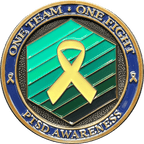 EL11-004 PTSD Awareness Challenge Coin Police Fire 911 Dispatcher EMT Military Border Patrol - 