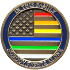 EL11-004 PTSD Awareness Challenge Coin Police Fire 911 Dispatcher EMT Military Border Patrol - 