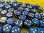 Chessex Opaque 16mm Pipped d6 Standard Dice Collection - Classic Colors - Available Individually - Blue