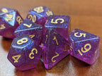 Time Walker | Purple w/Gold Glitter 7-Dice Set RPG Dice Set - 