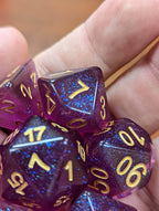 Time Walker | Purple w/Gold Glitter 7-Dice Set RPG Dice Set - 
