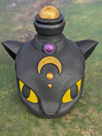 Darkvision - Cat's Agility Potion 3D Printed Dice Jail | RPG Dice Vault | D20 Storage Box | Player Gift - Enhance Nighttime Adventures! - Black / Yes- Include Random Dice Set