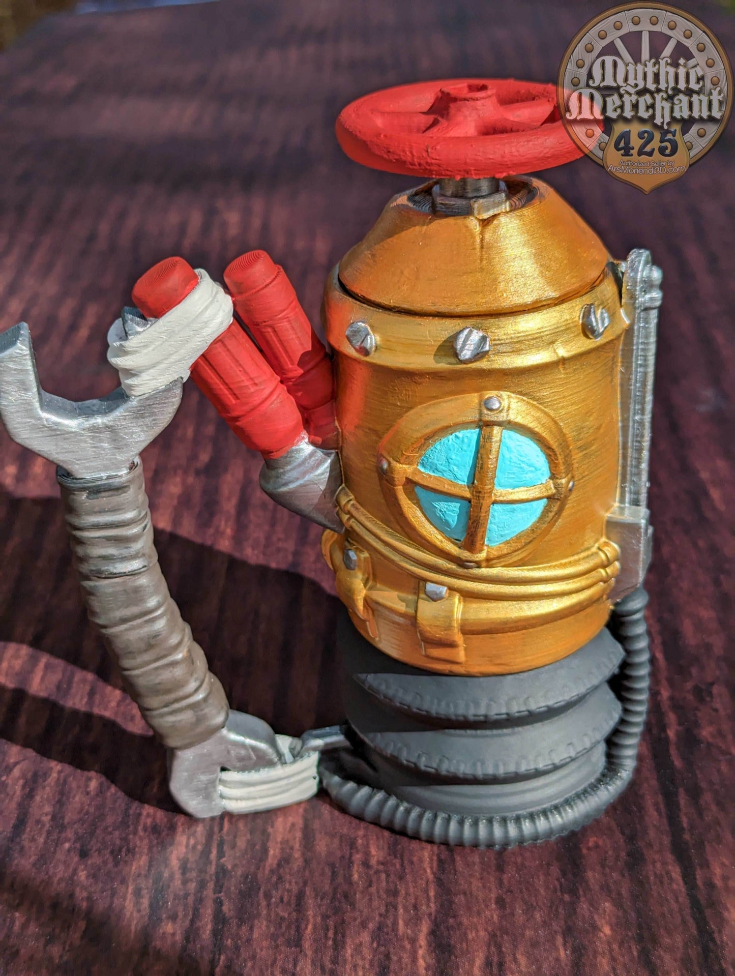 Gadgeteer Steampunk 3D Printed Can Holder | Drink Koozie | Mythic Mugs Collection by Ars Moriendi 3D- Embrace the World of Steampunk! - Black / Non Threaded-No Lid