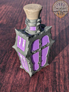 Poison Potion 3D Printed Dice Jail | RPG Dice Vault | D20 Storage Box | Player Gift - Safeguard Dice with a Lethal Elegance! - Black / Yes- Include Random Dice Set