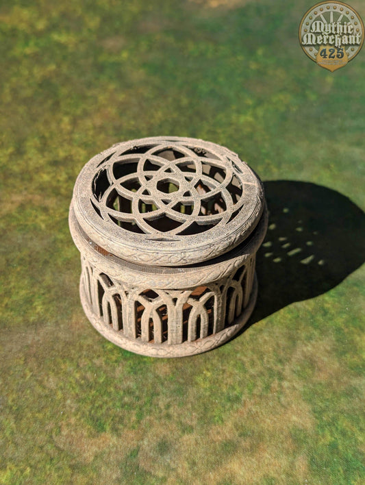 Elf 3D Printed Dice Jail | Dice Vault | Dice Box | Mythic Mugs Collection by Ars Moriendi 3D- Embrace the Elegance of Elven Enchantment! - Black / Yes- Include Random Dice Set