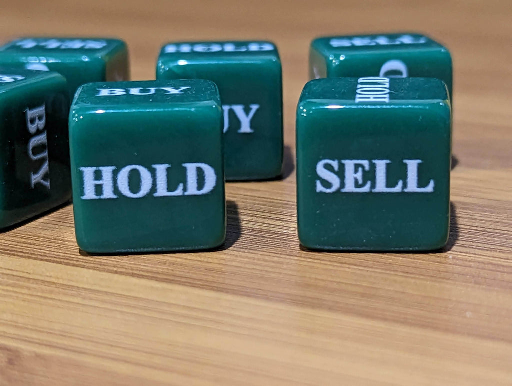 Stocks Dice d6 | Investment Decision Novelty Dice 6-Sided 16mm Funny Dice - 1 Dice
