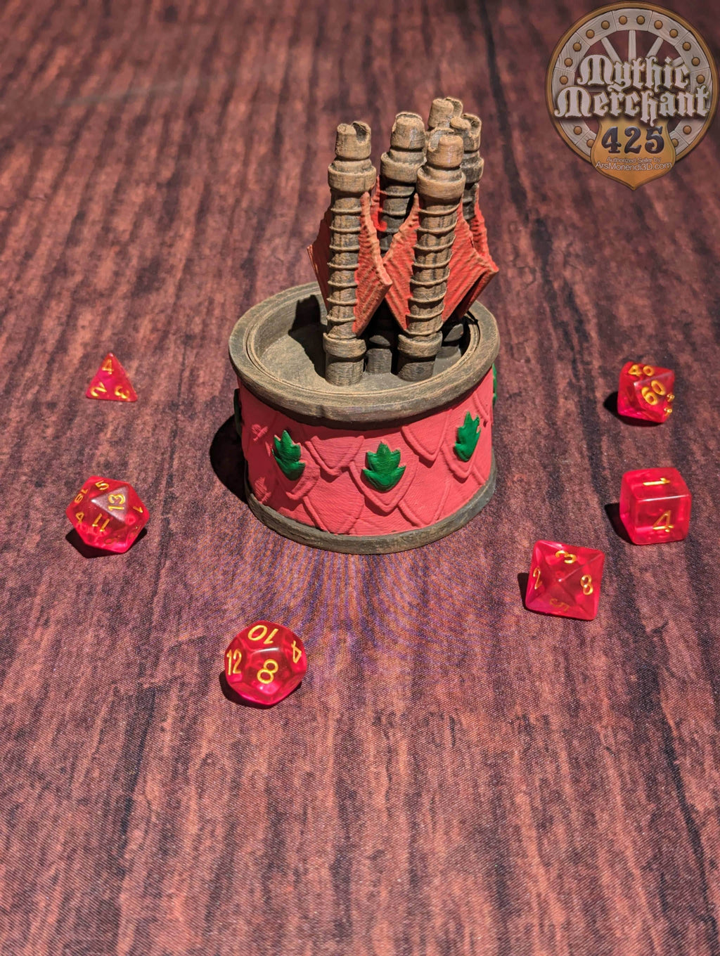 Ranger Class 3D Printed Dice Jail | RPG Dice Vault | D20 Storage Box | Wargaming - Player Gift - Traverse Wild Realms with Precision Rolls. - Black / Yes- Include Random Dice Set