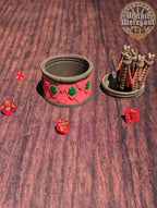 Ranger Class 3D Printed Dice Jail | RPG Dice Vault | D20 Storage Box | Wargaming - Player Gift - Traverse Wild Realms with Precision Rolls. - Black / Yes- Include Random Dice Set
