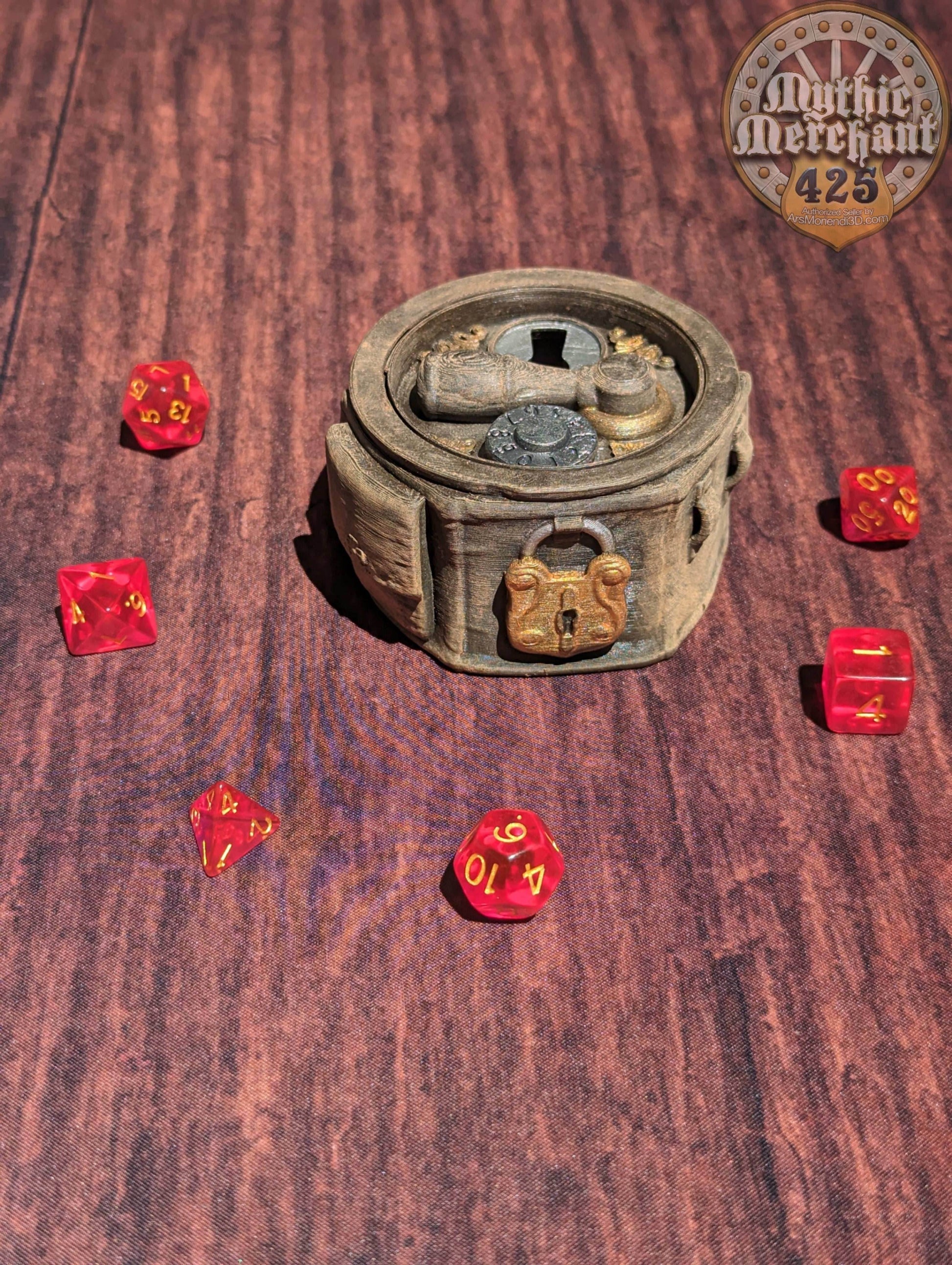 Rogue Class 3D Printed Dice Jail | RPG Dice Vault | D20 Storage Box | Wargaming - Player Gift - Stealth, Shadows & Sharp Rolls. - Black / Yes- Include Random Dice Set