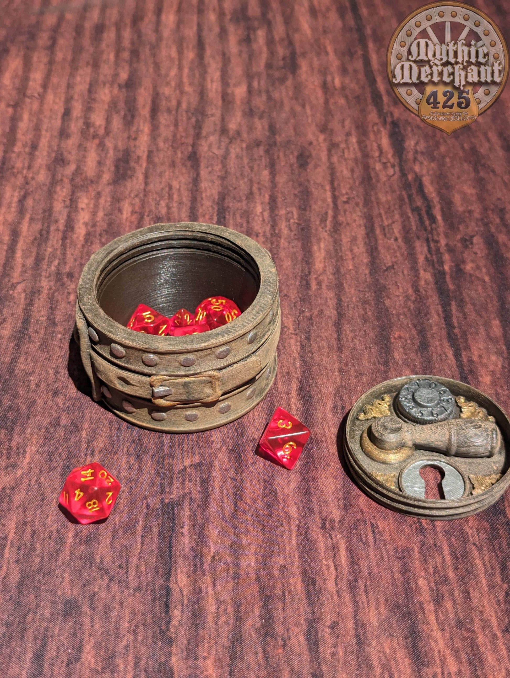 Rogue Class 3D Printed Dice Jail | RPG Dice Vault | D20 Storage Box | Wargaming - Player Gift - Stealth, Shadows & Sharp Rolls. - Black / Yes- Include Random Dice Set