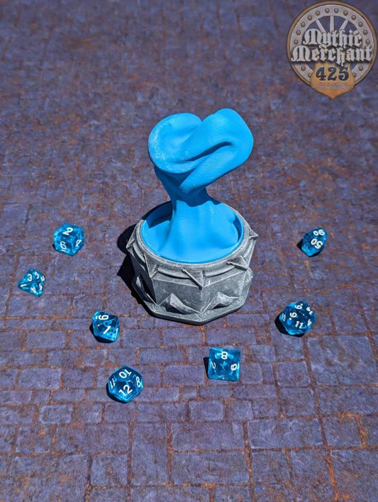 Sorcerer Class 3D Printed Dice Jail | Dice Vault | D20 Storage Box | Wizard Cosplay - Player Gift - Channel Arcane Power & Mystical Rolls! - Black / Yes- Include Random Dice Set