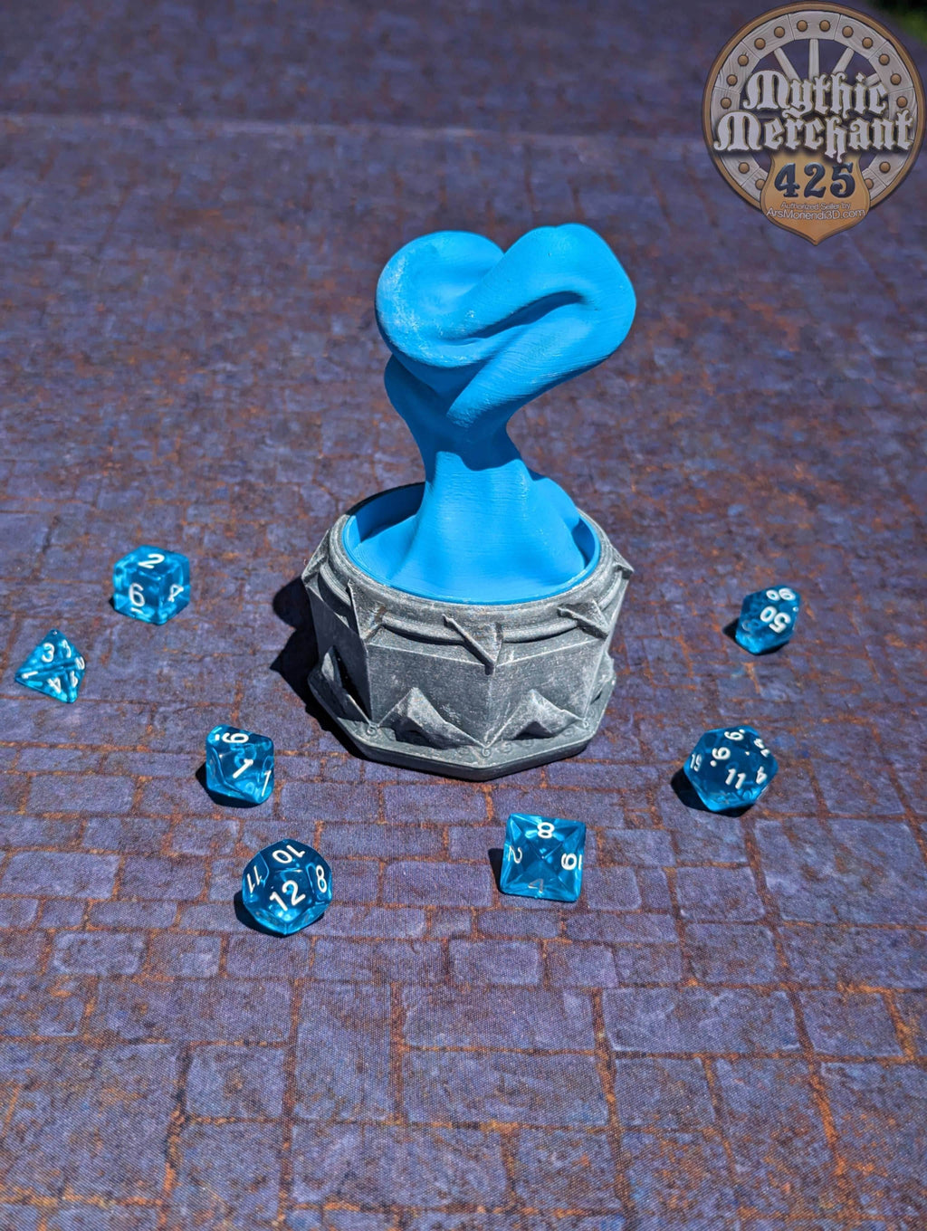 Sorcerer Class 3D Printed Dice Jail | Dice Vault | D20 Storage Box | Wizard Cosplay - Player Gift - Channel Arcane Power & Mystical Rolls! - Black / Yes- Include Random Dice Set