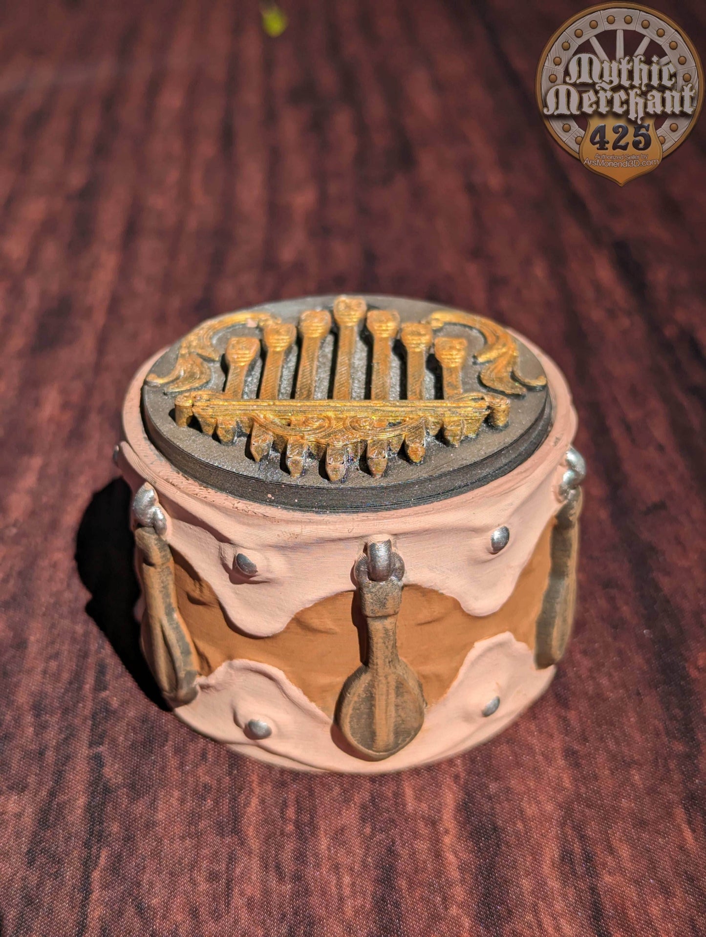 Bard Class 3D Printed Dice Jail | Table Coaster | D20 Dice Vault | DnD Player Gift | Mythic Mugs by Ars Moriendi 3D- Compose an Adventure! - Black / Yes- Include Random Dice Set