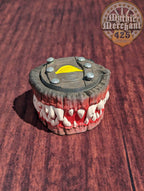 Mimic Monster 3D Printed Dice Jail | Dice Vault | Dice Storage Box | Tabletop Coaster | DnD Player Gift | Mythic Mugs by Ars Moriendi 3D - Black / Yes- Include Random Dice Set