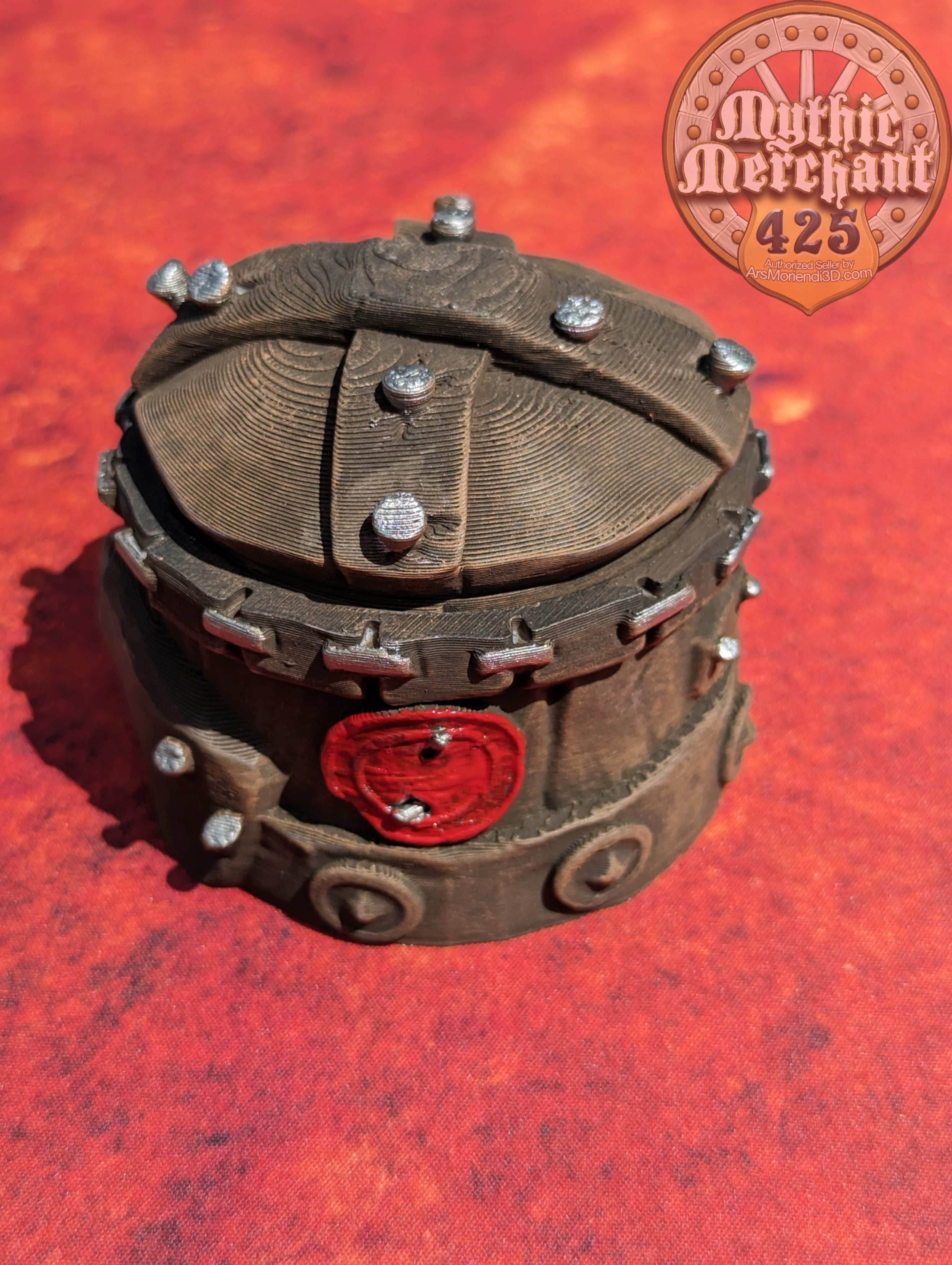 Orc 3D Printed Dice Jail | Fantasy Table Coaster | Goblin Dice Box | DnD Player Gift | Mythic Mugs by Ars Moriendi 3D- Embrace Orcish Might! - Black / Yes- Include Random Dice Set