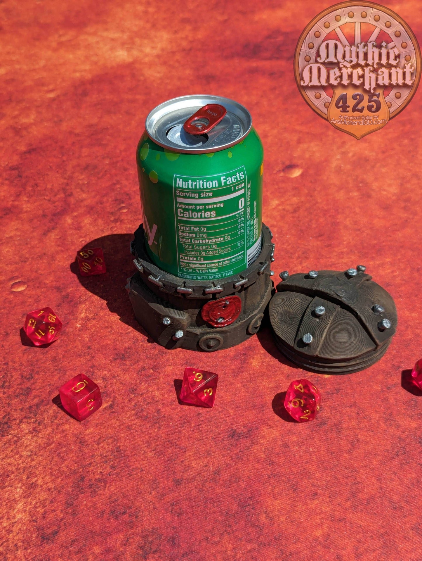 Orc 3D Printed Dice Jail | Fantasy Table Coaster | Goblin Dice Box | DnD Player Gift | Mythic Mugs by Ars Moriendi 3D- Embrace Orcish Might! - Black / Yes- Include Random Dice Set