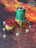 Gadgeteer 3D Printed Dice Storage Box | Dice Vault | Dice Jail | Tabletop RPG Gaming Cosplay - Dungeons and Dragon DnD D&D Wargaming - Black / Yes- Include Random Dice Set