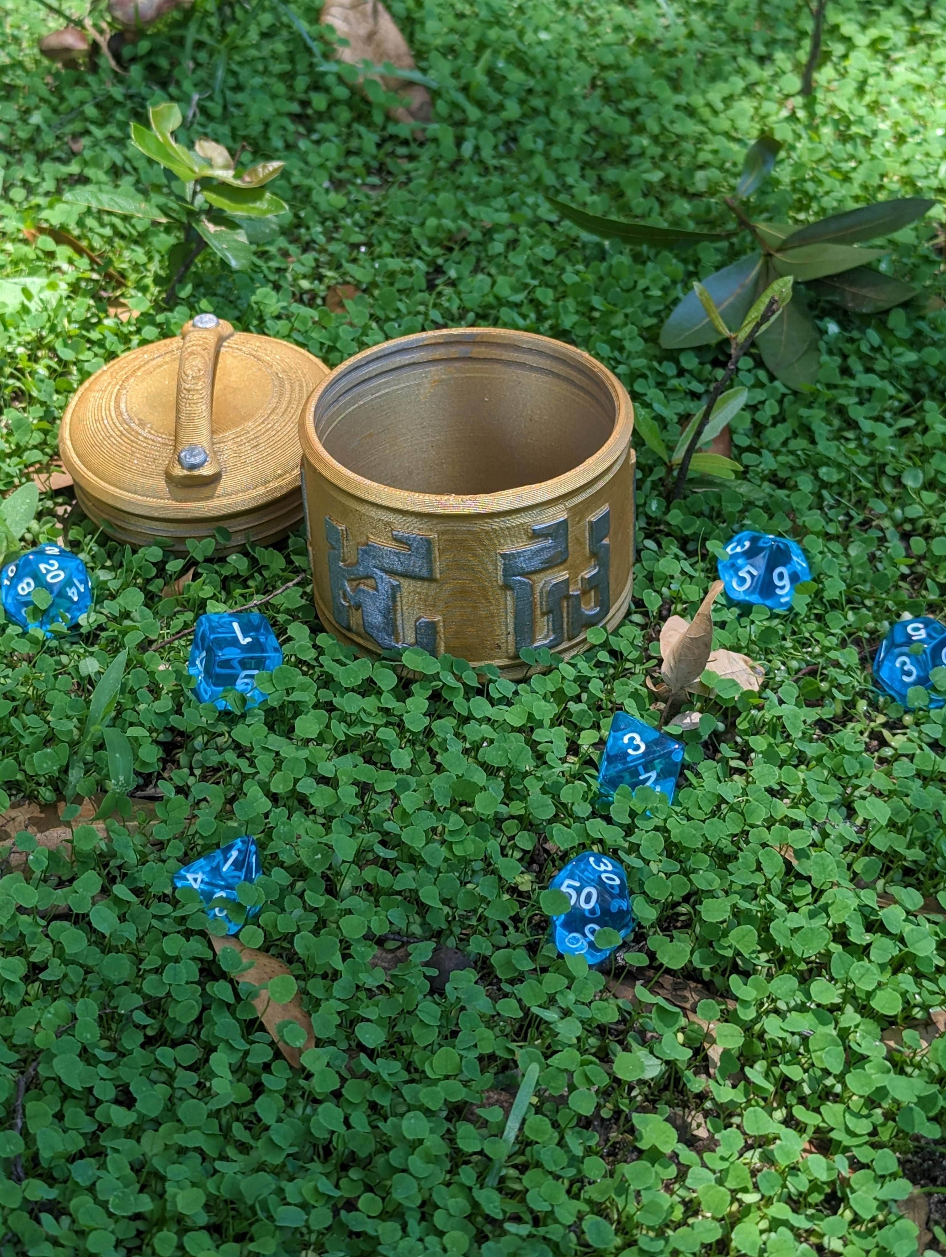 Monk 3D Printed Dice Jail | RPG Dice Vault | Mythic Mugs Collection by Ars Moriendi 3D- Channel Inner Peace with Every Roll! - Black / Yes- Include Random Dice Set