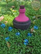 Halfling Hobbit Potion Bottle 3D Printed Dice Jail | Dice Vault | Mythic Mugs Collection by Ars Moriendi 3D- Embrace Whimsical Charm! - Black / Yes- Include Random Dice Set