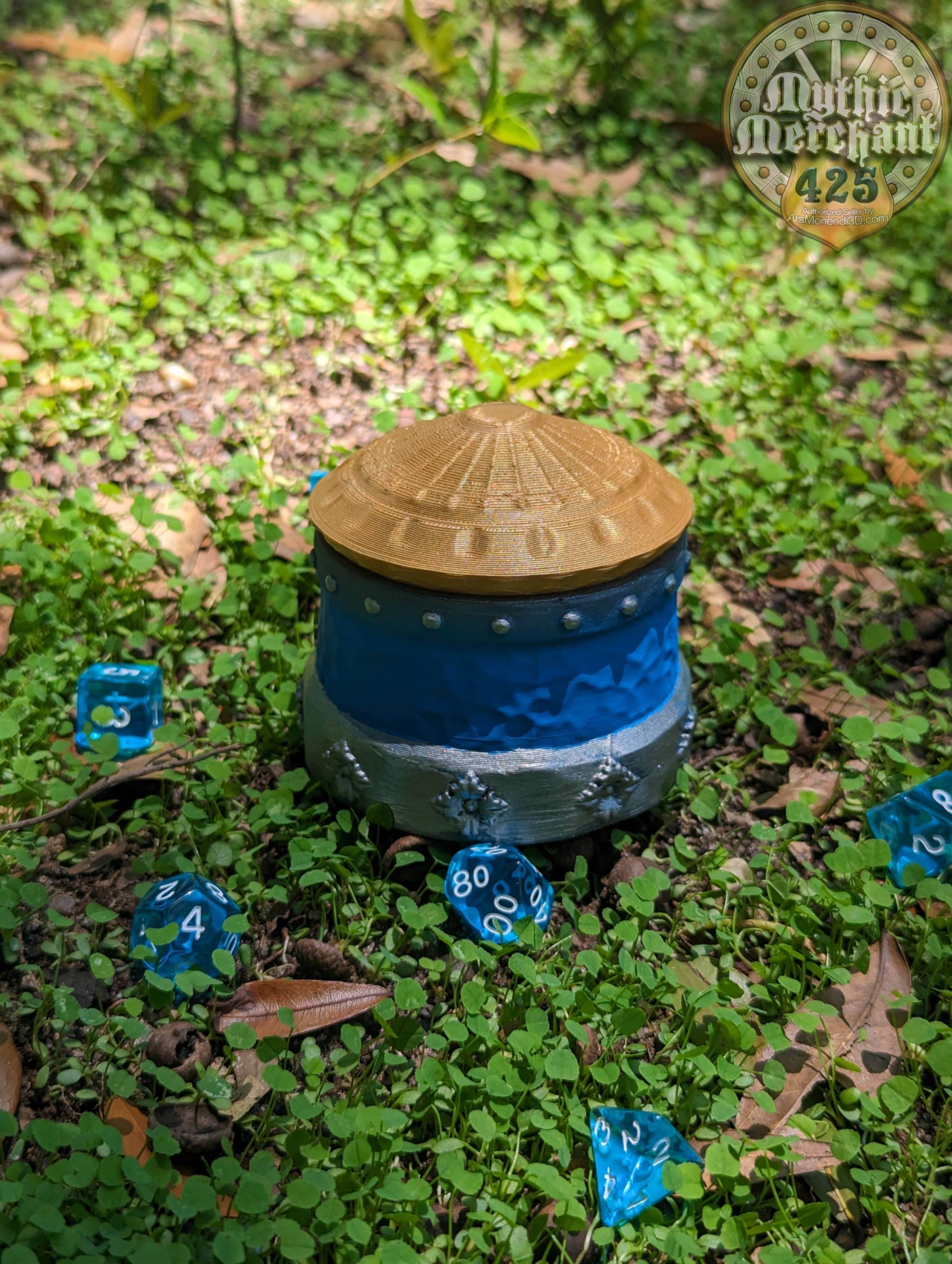 Lion's Brew 3D Printed Dice Jail | Tabletop Coaster | Mythic Mugs Collection by Ars Moriendi 3D - Adventure Calls! - Black / Yes- Include Random Dice Set