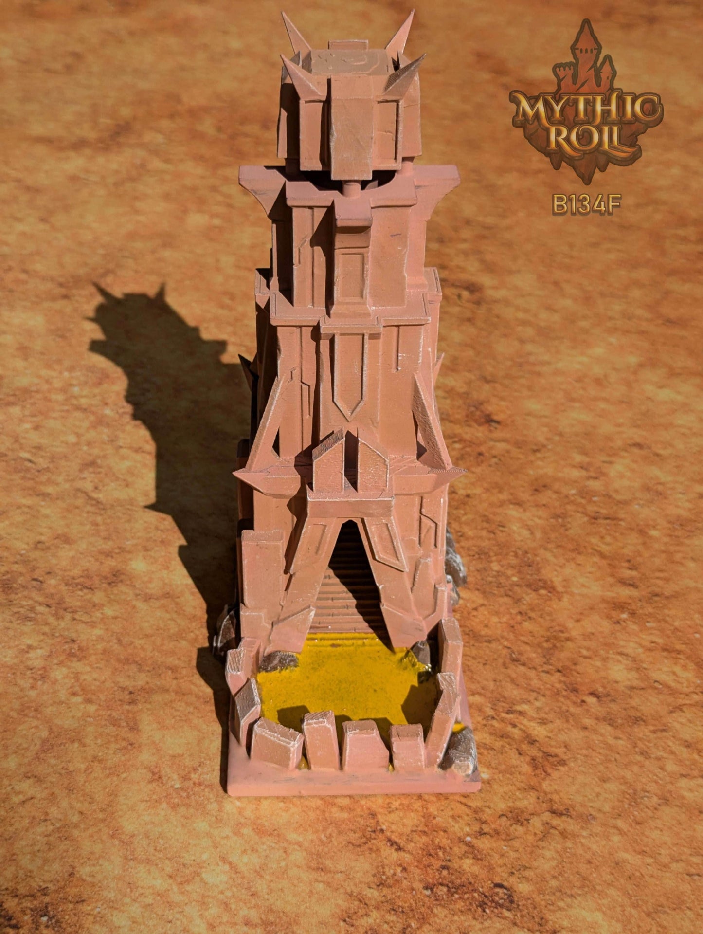 Ancient Monolith 3D Printed Dice Tower - Mythic Roll by Unchained Games - Step into a realm of primordial power! - Black / Yes- Include Random Dice Set
