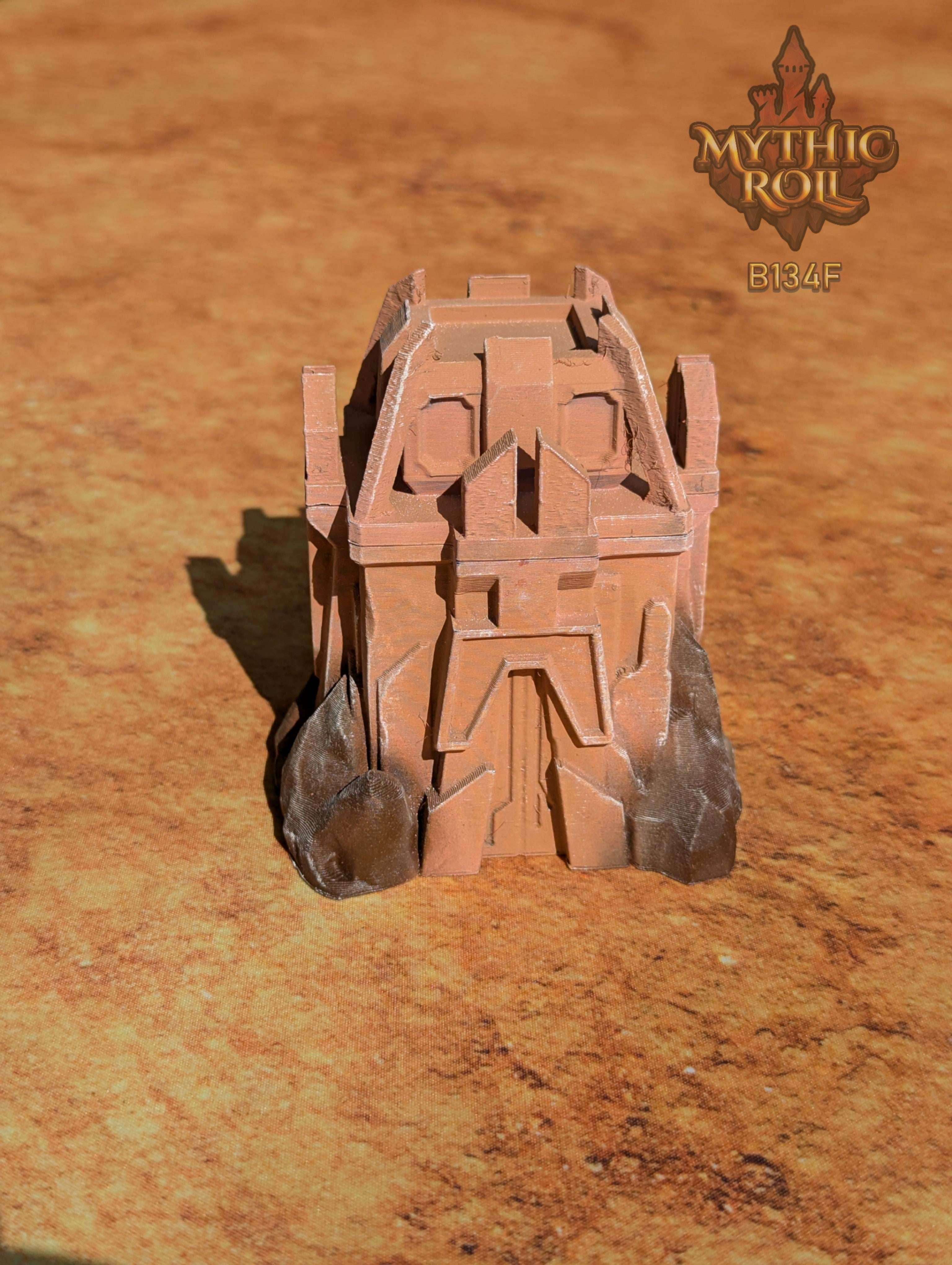 Ancient Anomaly 3D Printed Dice Box/Jail/Vault by Unchained Games - Mythic Roll Collection - Guard Your Dice with Secrets from Time's Abyss. - Black / Yes- Include Random Dice Set