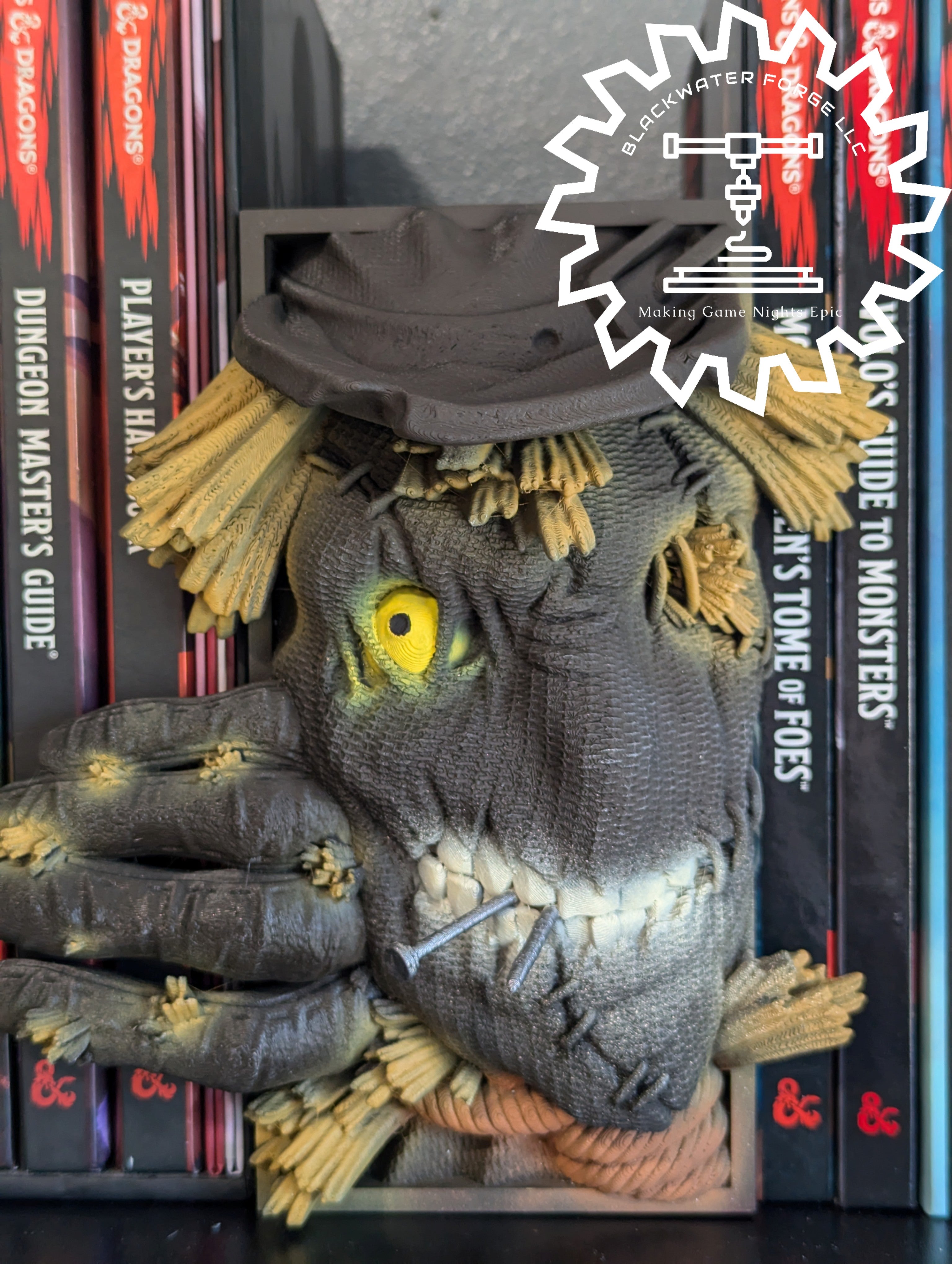 Scarecrow Monster 3D Printed Book Nook- Miniatures of Madness- A Harvest of Fear!